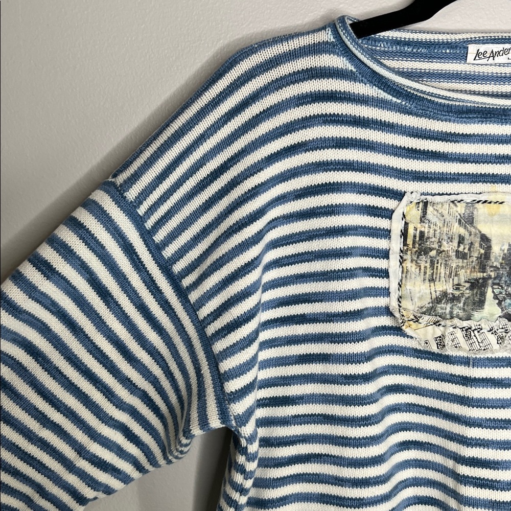 Lee Andersen Coastal Stripe Patchwork Wearable Ar… - image 6